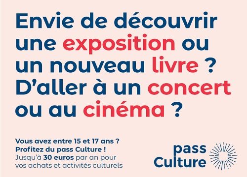 Pass Culture pour les élèves de 15 à 17 ans